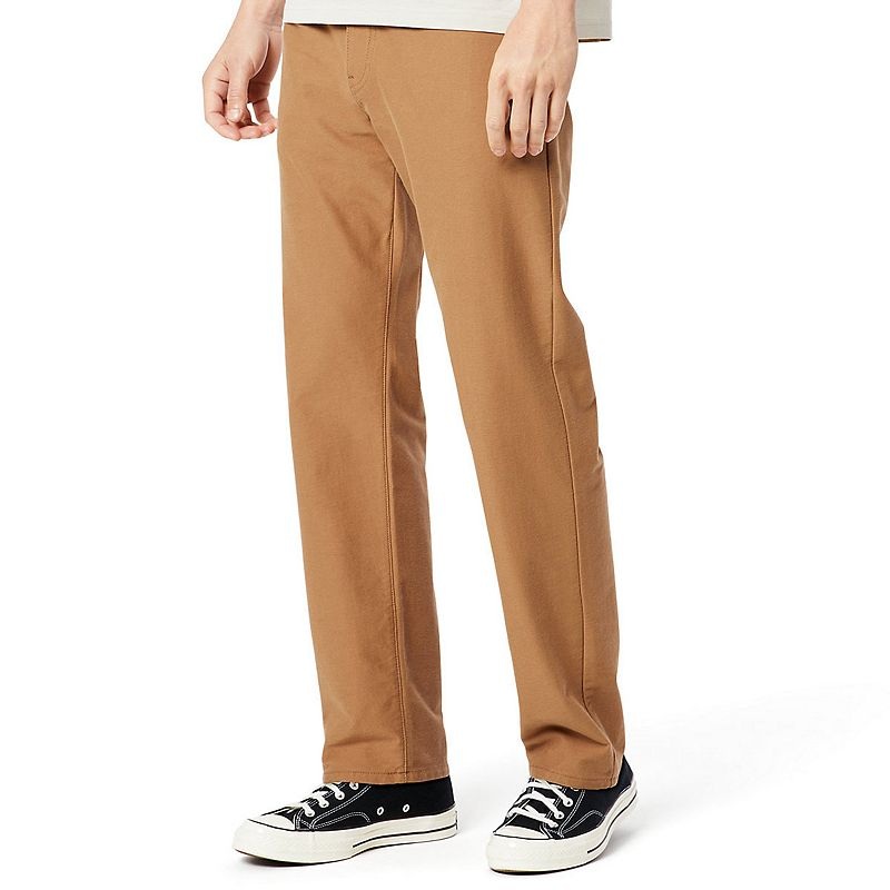 Dockers Men's Straight Fit Comfort Knit Jean Cut Pants Brown 38 x 30