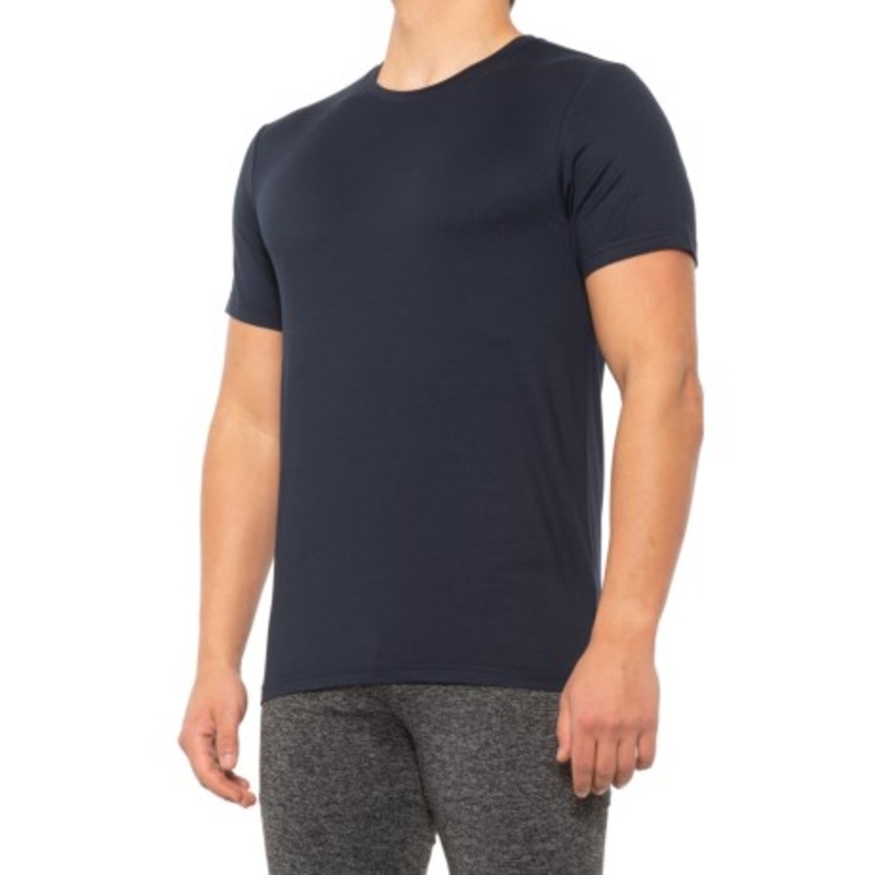 32 Degrees Men's Cool Soft Light Weight Crewneck Sleep T Shirt Blue Large
