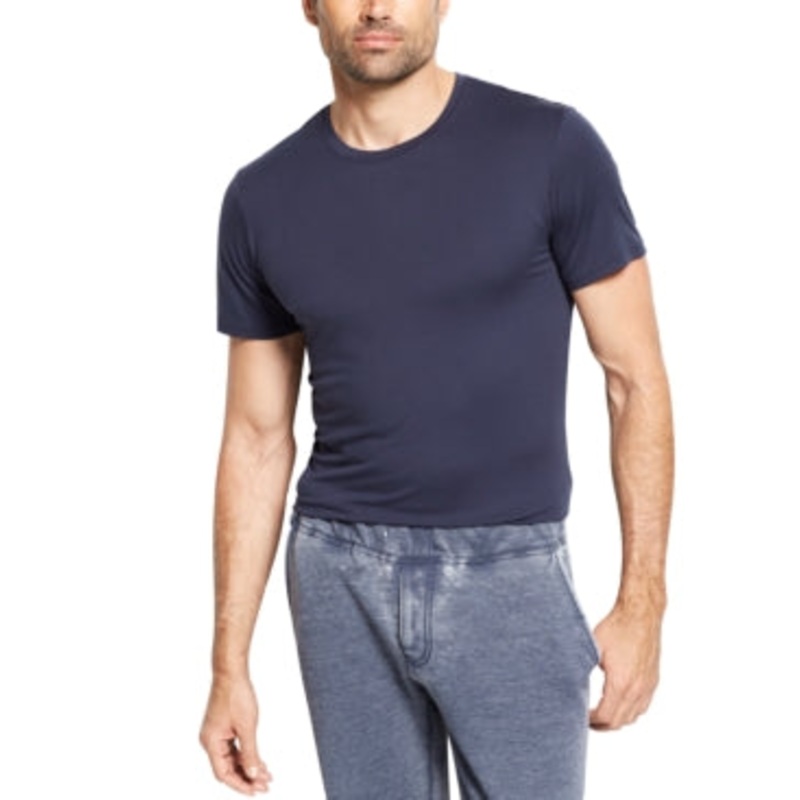 32 Degrees Men's Cool Soft Light Weight Crewneck Sleep T Shirt Blue XL