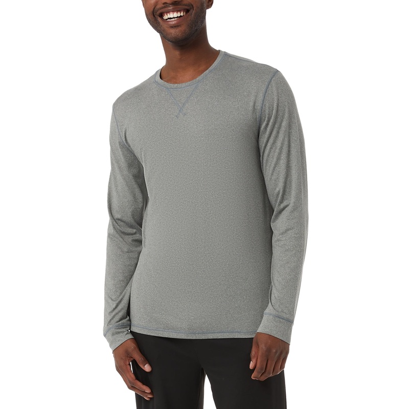 32 Degrees Men's Crewneck Long Sleeve Pajama Shirt Uniform Grey XXL