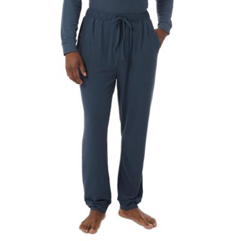 32 Degrees Men's Plush Heat Pajama Pants Thundercloud Blue Large