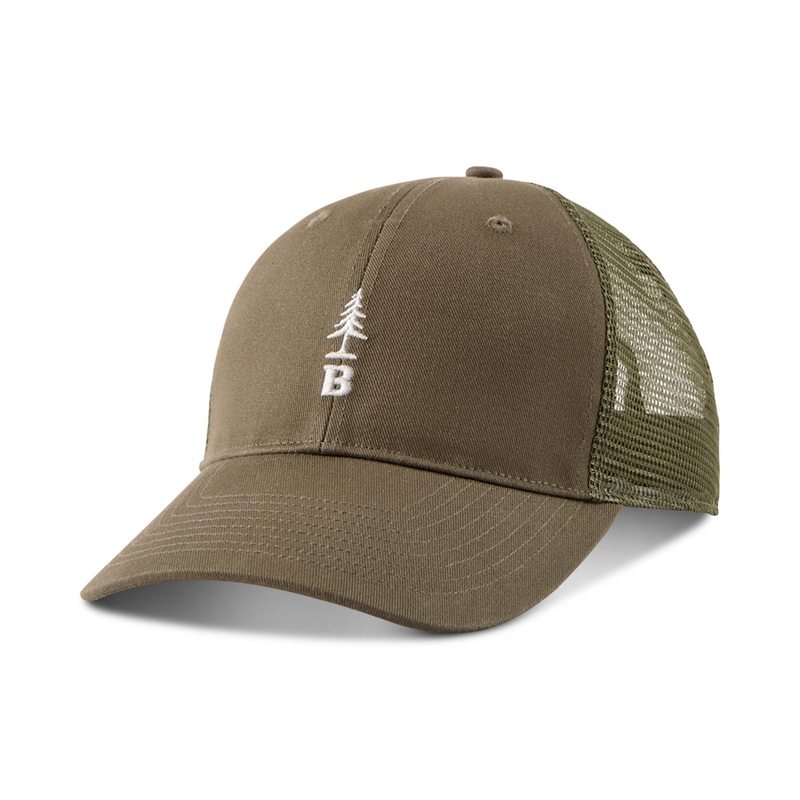 Bass Outdoor Mens B Tree Baseball Hat Green