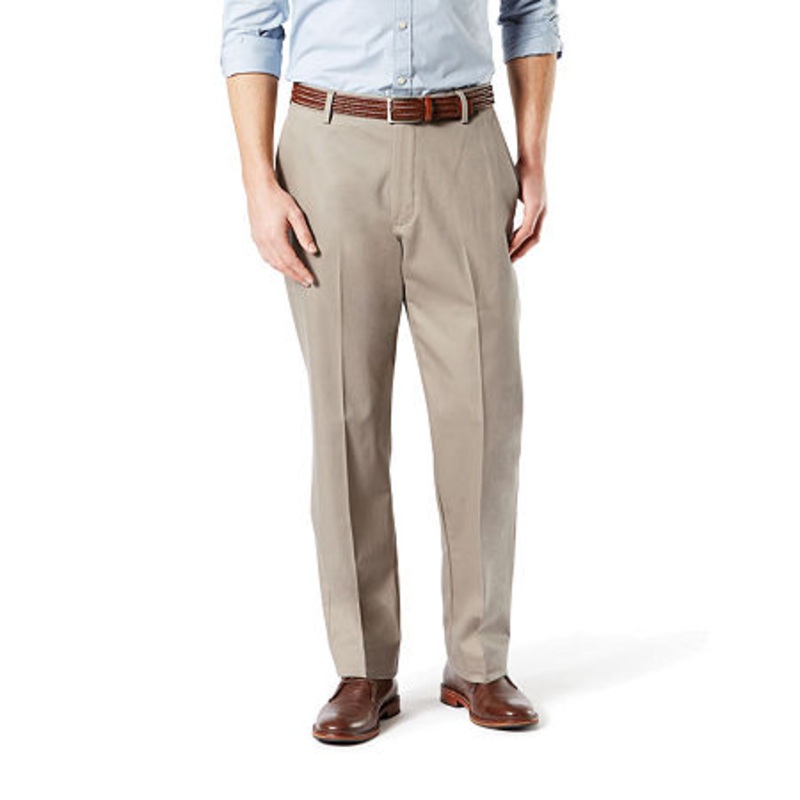 Dockers Men's Classic Fit Khaki Pants Timber Wolf Beige 34 x 34