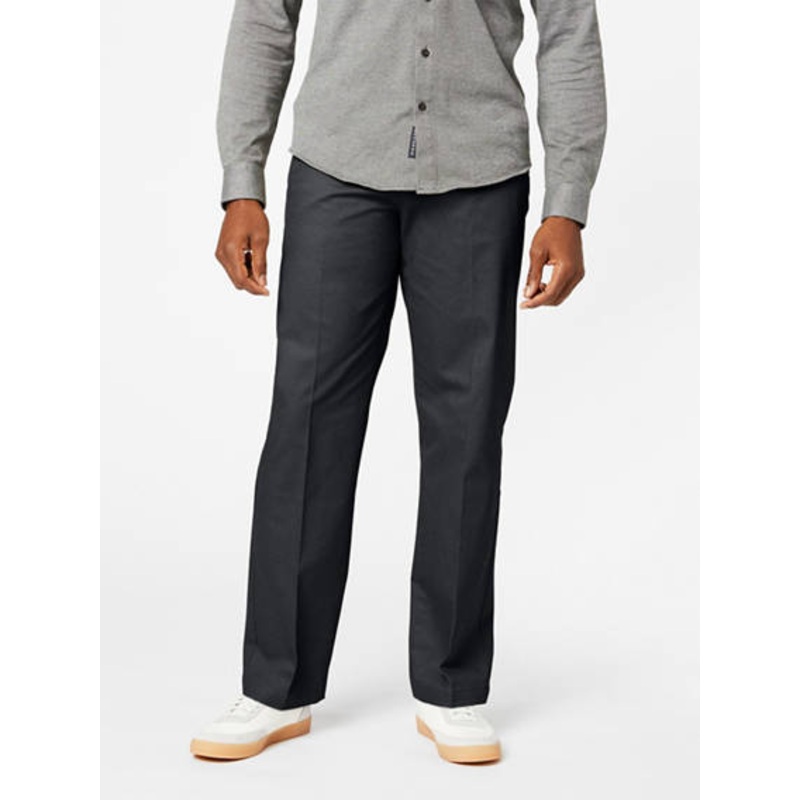 Dockers Mens Classic Fit Khaki Lux Cotton Stretch Pants Heather Grey 38 X 30