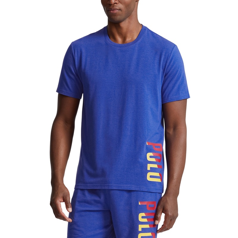 Polo Ralph Lauren Men's Short Sleeve Pajama T Shirt Rugby Royal Blue Large