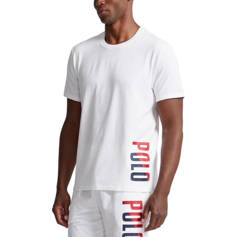 Polo Ralph Lauren Men's Short Sleeve Pajama T Shirt White Medium