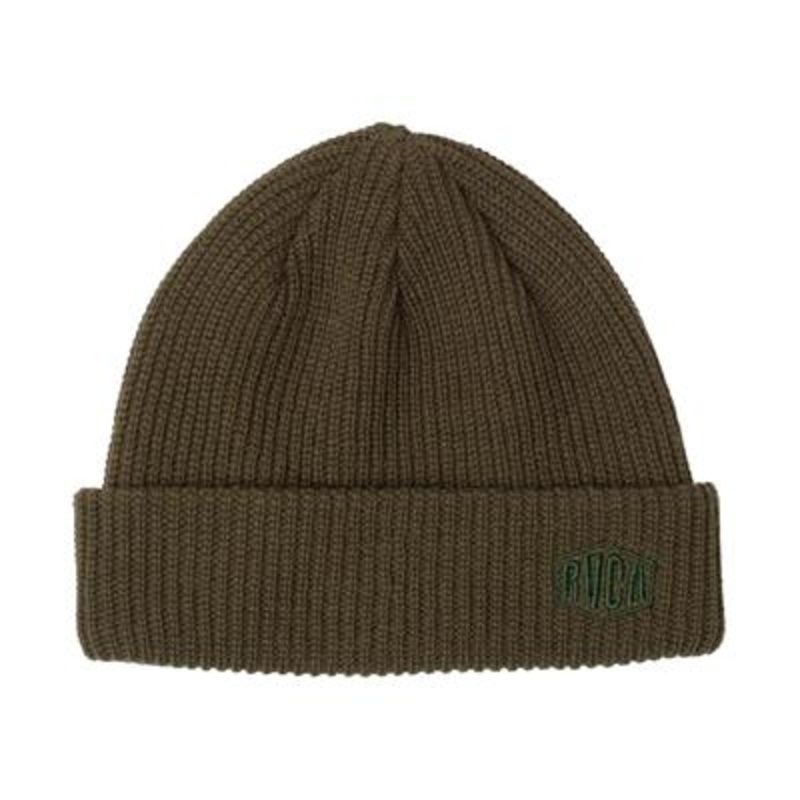 RVCA Men's Simmer Beanie Hat Aloe Green