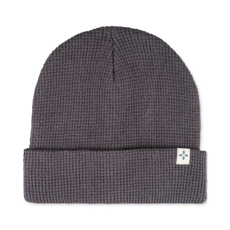 Sun + Stone Men's Waffle Knit Beanie Hat Grey
