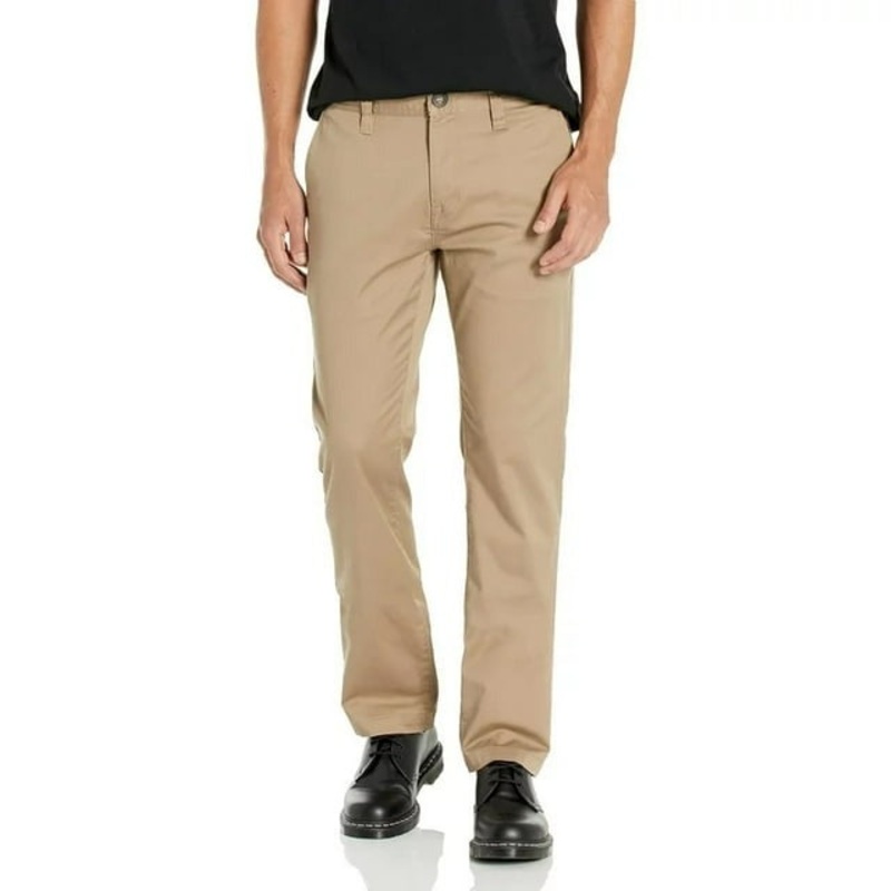 Volcom Men's Frickin Modern Stretch Khaki Beige Pants 32 x 32