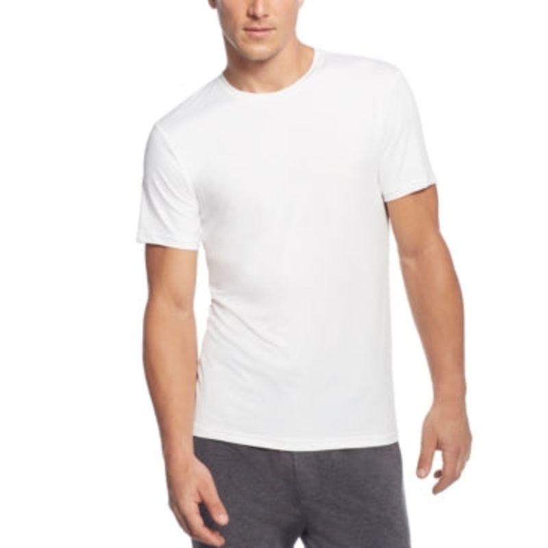32 Degrees Men's Cool Soft Light Weight Crewneck Sleep T Shirt White Medium