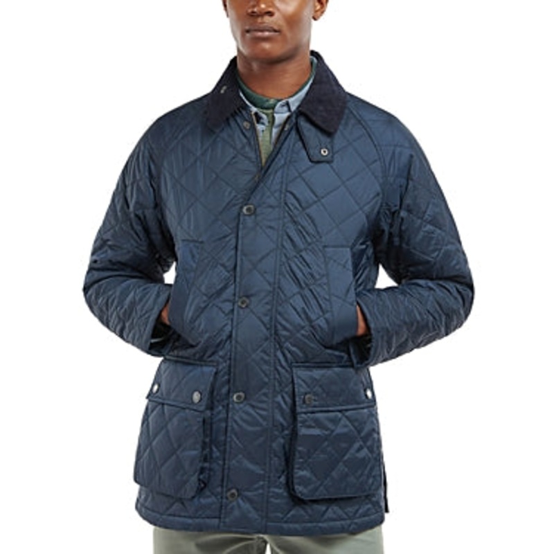 Barbour Mens Ashby Quilted Coat Medium Navy Blue