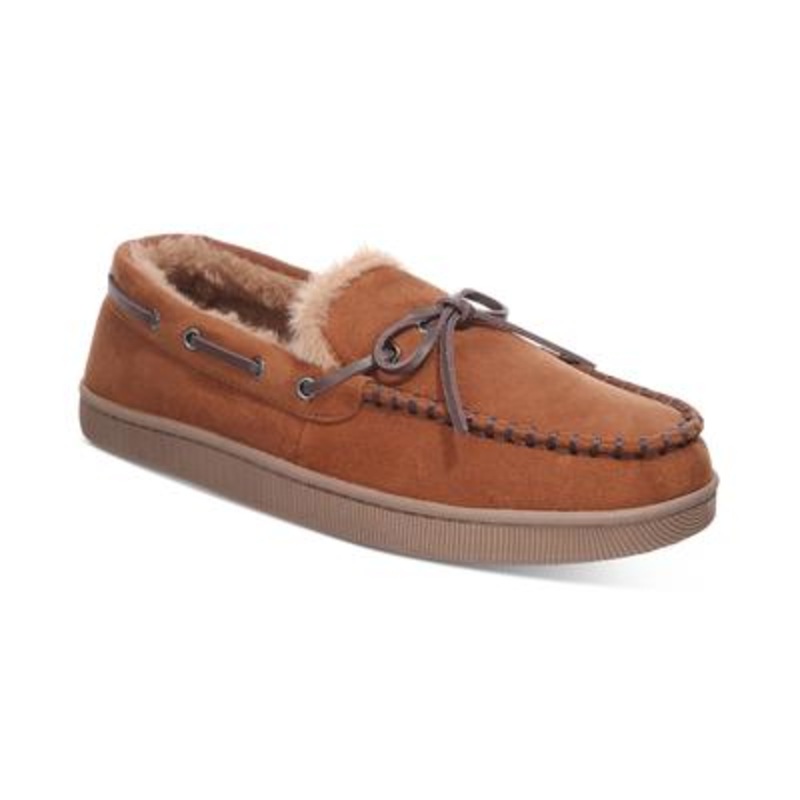 Club Room Mens Moccasin Slippers Tan XL 12 to 13