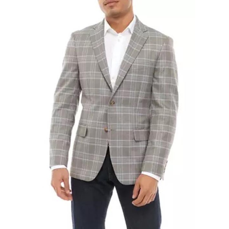 Lauren Ralph Lauren Single Breasted 2 Button Front 40R Sport Coat Blue Tan