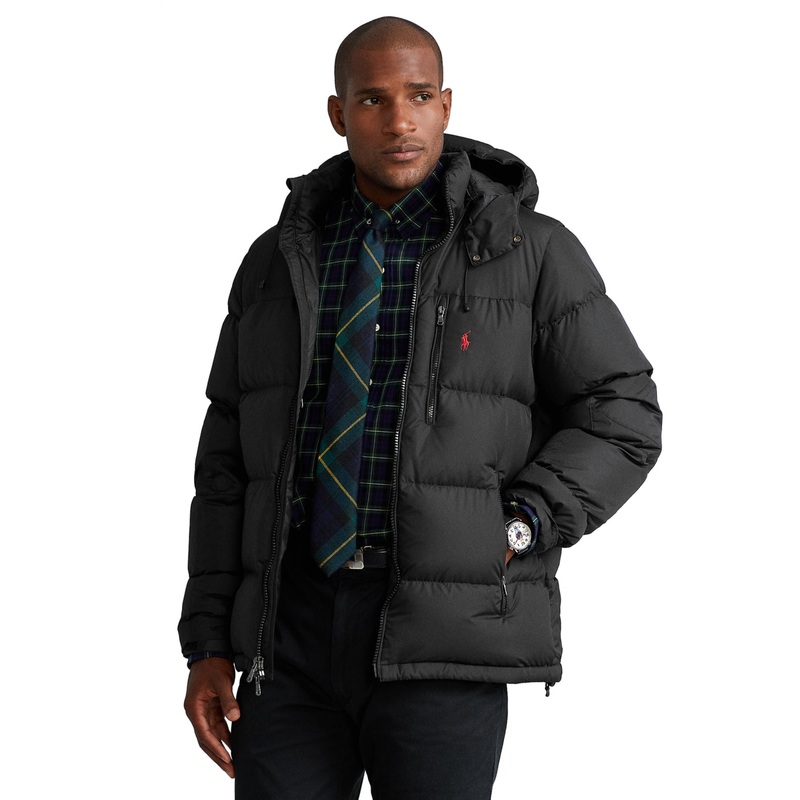 Polo Ralph Lauren Men's Big & Tall Water-Repellent Down Jacket 3BX Polo Black