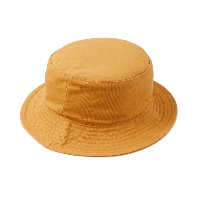 Sun + Stone Men's Denim Bucket Hat Mustard Yellow