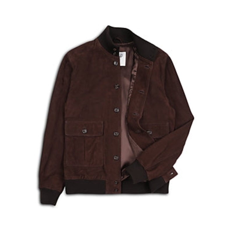 Valstar Mens Suede Leather Valstarino Jacket Size 44 Caffe Brown Made in Italy