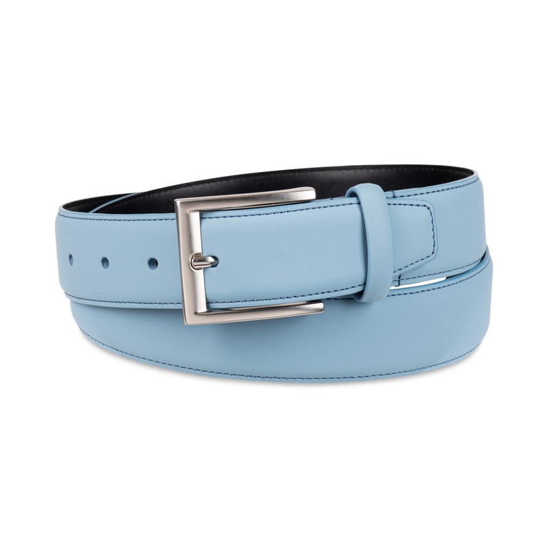 Alfani Men's Rubberized Faux Leather Belt Blue Medium 34 36