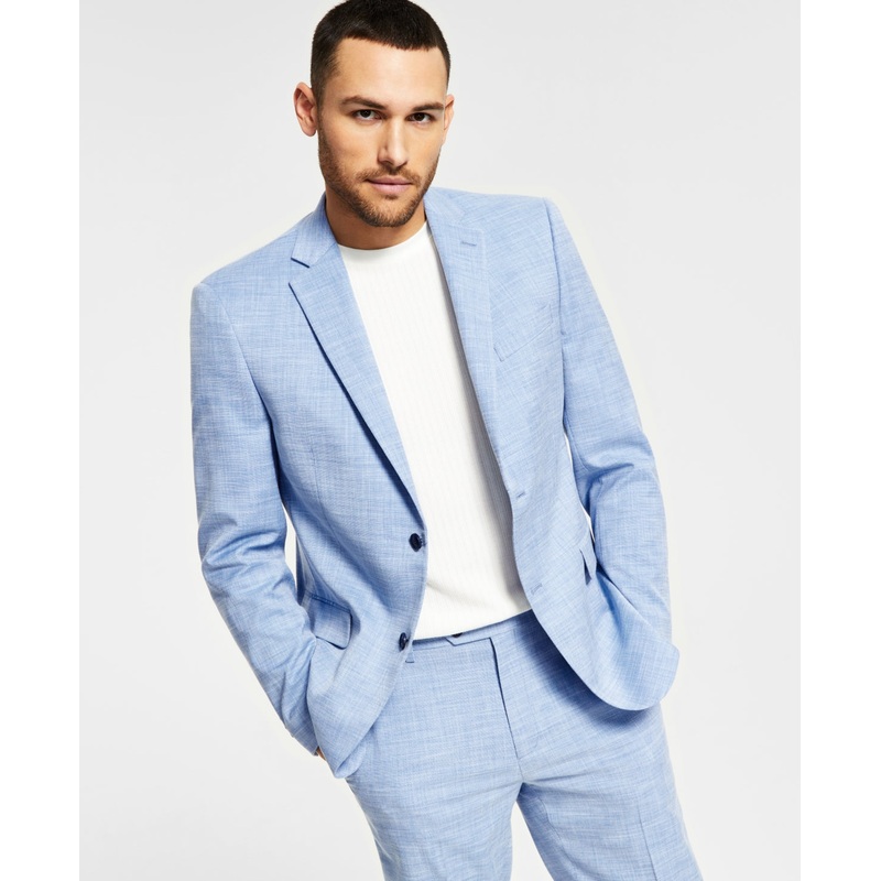 Alfani Men's Slim Fit Stretch Solid Suit Jacket Blue 44L