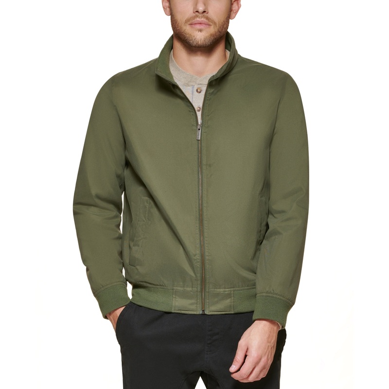 Club Room Men's Regular-Fit Bomber Jacket XXL Olive Green