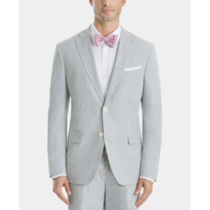 Lauren Ralph Lauren Men's Classic Fit Seersucker Sport Coat Blue 38R