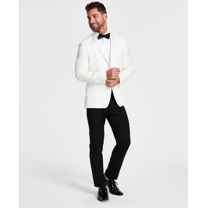 Lauren Ralph Lauren Men's Classic Fit Shawl Collar Blazer Off White 48L