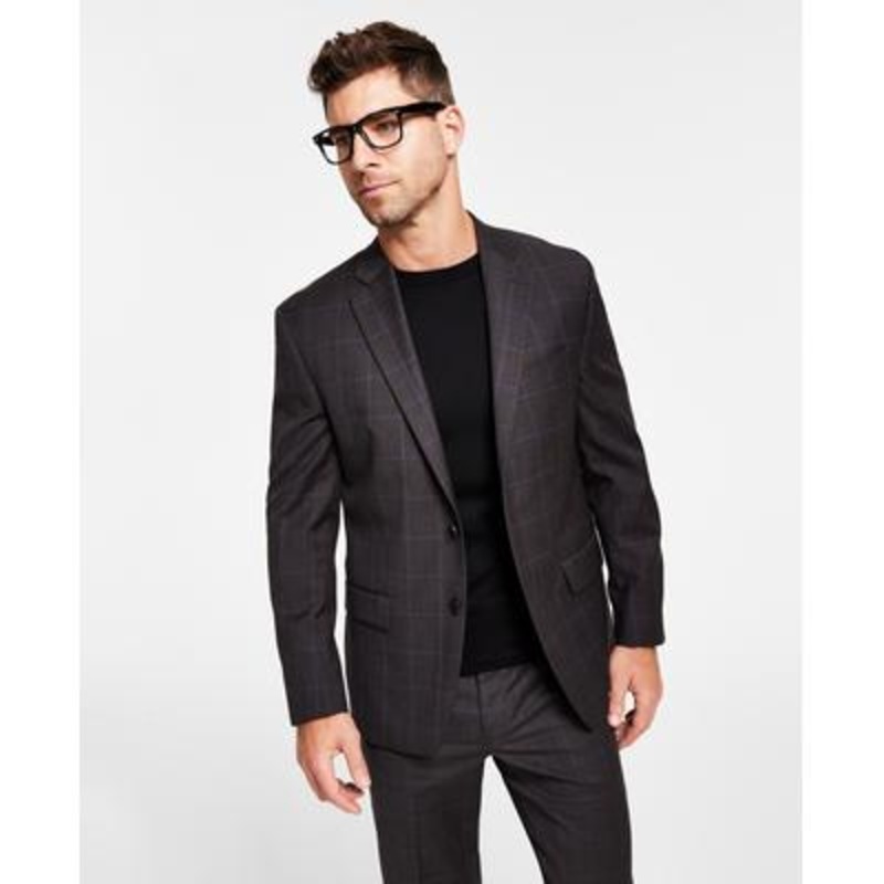 Lauren Ralph Lauren Men's Ultraflex Classic Fit Sport Coat Brown Plaid 40S