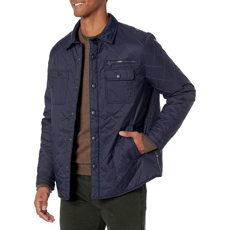 Nautica Mens Sustainably Crafted Tempasphere Jacket Small Navy Blue