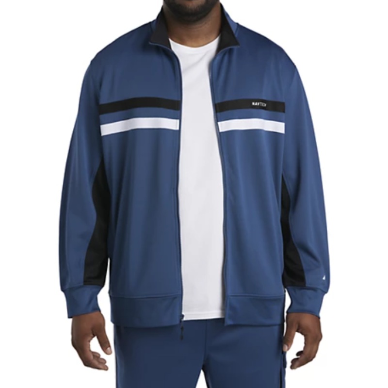 Navtech Mens Sustainably Crafted Track Jacket Large Blue White