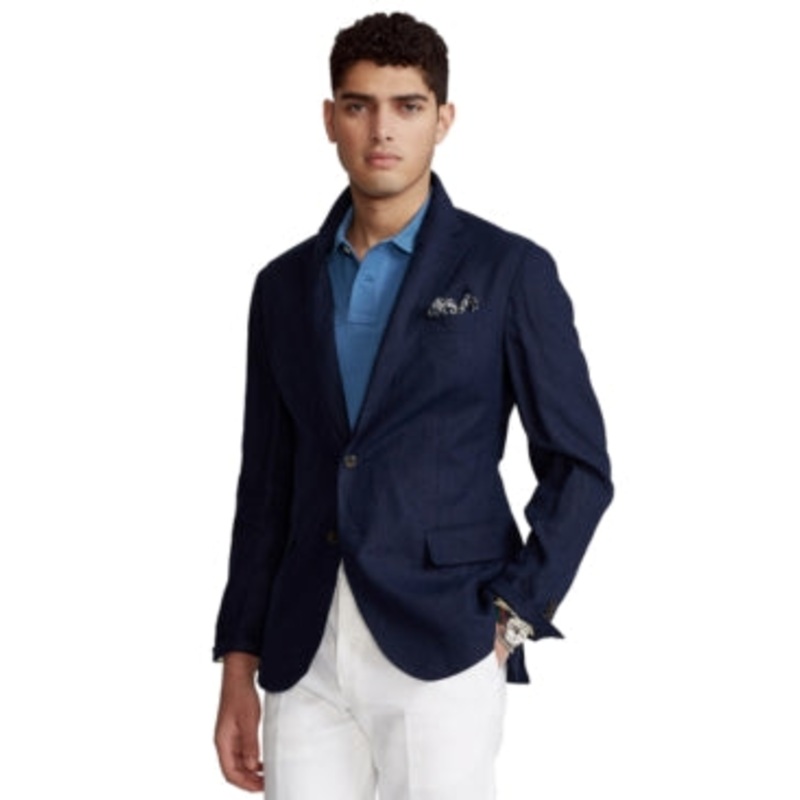 Polo Ralph Lauren Men's Polo Soft Linen Suit Jacket Navy Blue 2XL Sport Coat