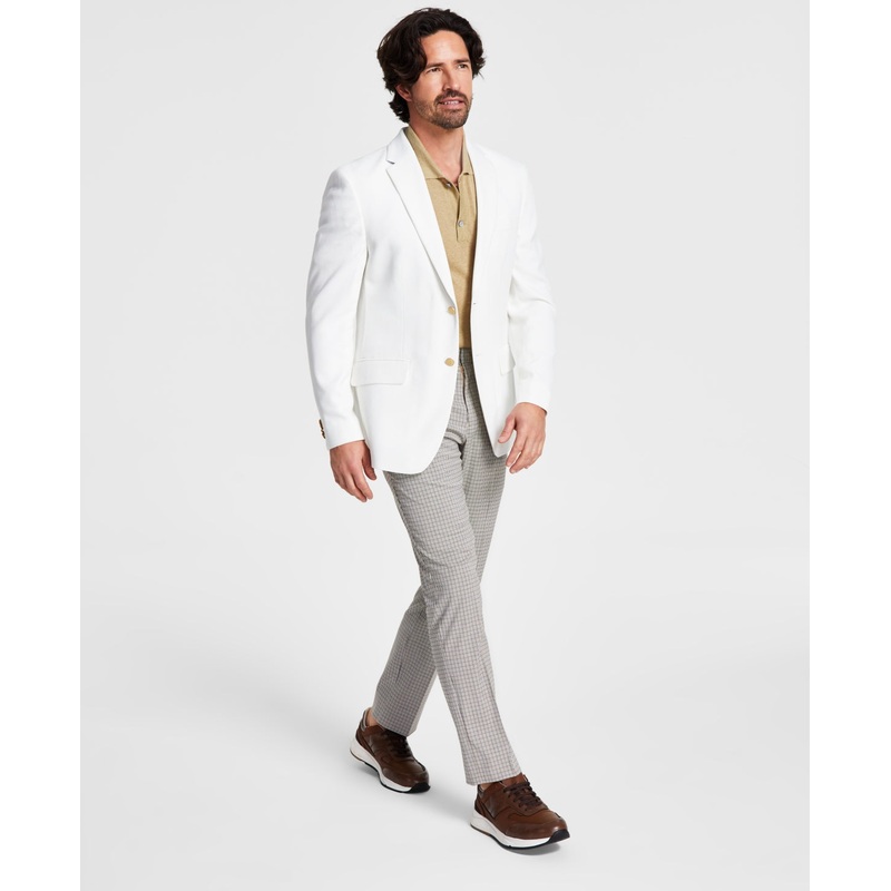 Tommy Hilfiger Men's Modern Fit Weave Sport Coat White 36S
