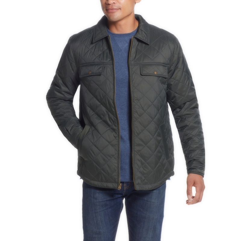 Weatherproof Vintage Men's Lightweight Quilted Jacket Medium Rosin Grey