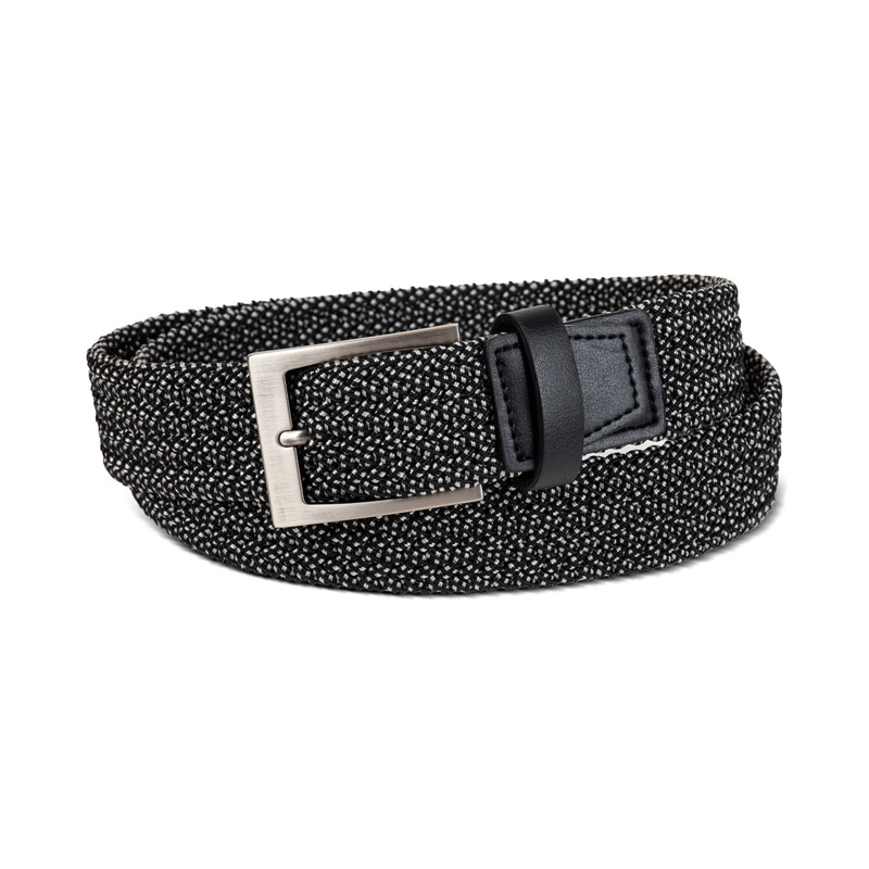 Alfani Men's Men's Stretch Braided Cord Belt Black Medium