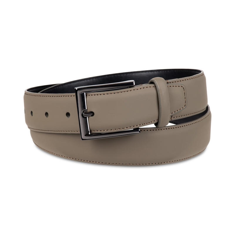Alfani Men's Rubberized Faux Leather Belt Taupe Small 30 32