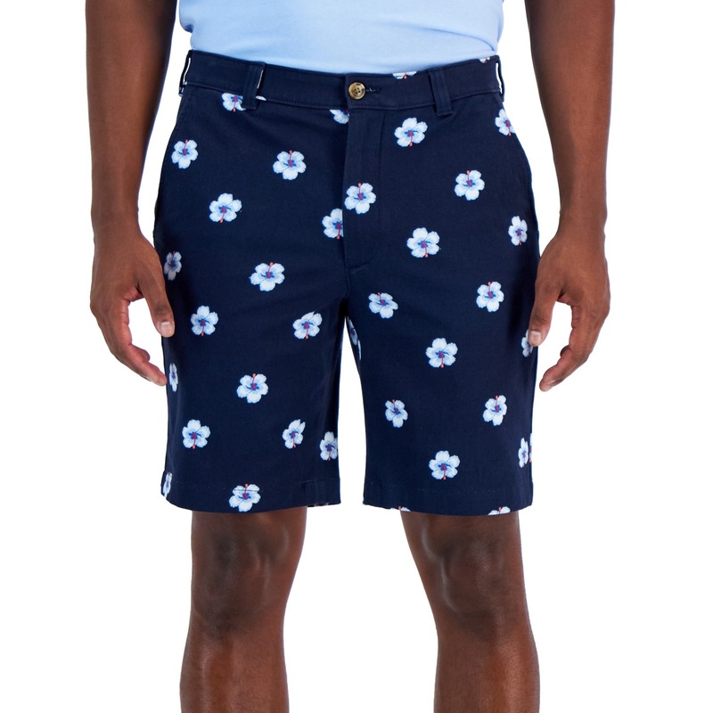 Club Room Men's Floral Classic-Fit Navy Blue Shorts 36