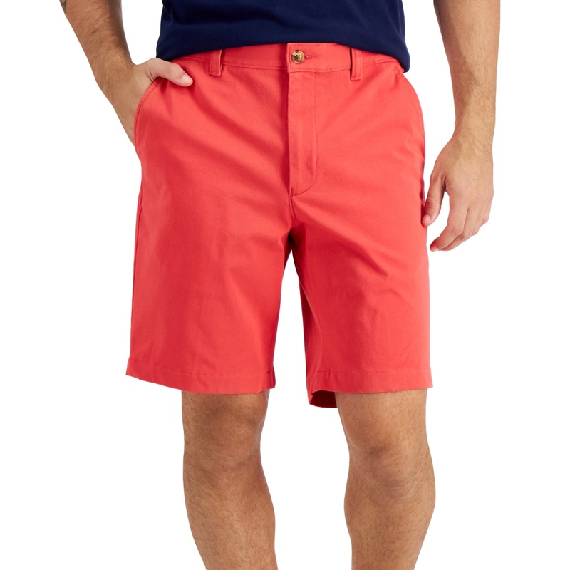 Club Room Mens Red Regular-Fit Flat Shorts Red Size 33