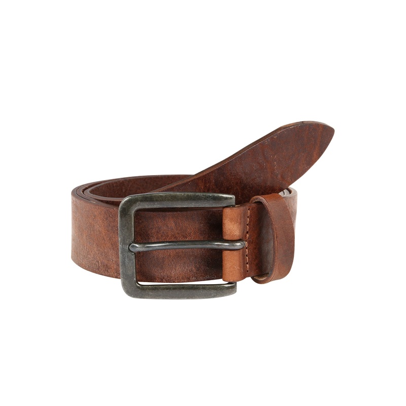 Jack & Jones Mens Victor Cuir Belt Brown Size 90