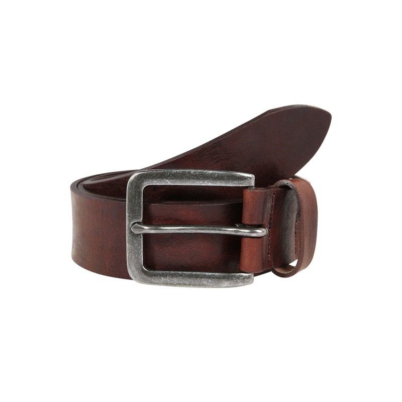 Jack & Jones Mens Victor Cuir Belt Brown Size 95