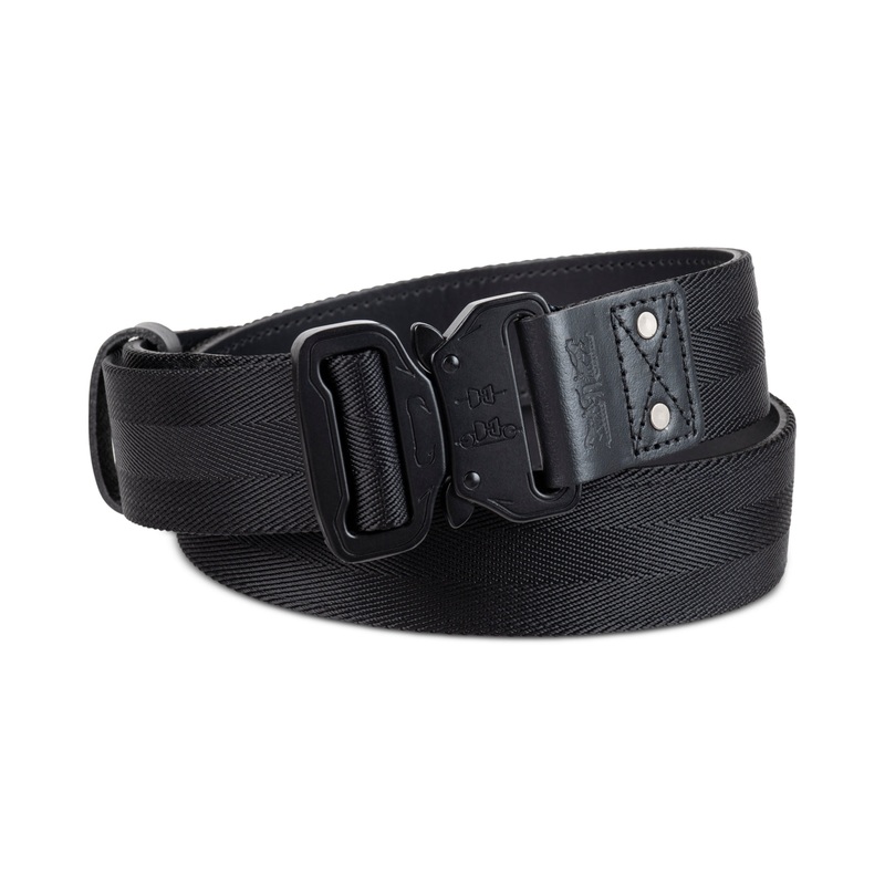 Levi's Men's Adjustable Clip Buckle Web Belt Black Medium