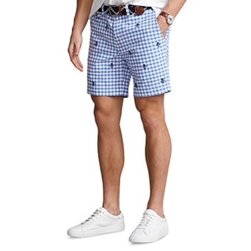 Polo Ralph Lauren 6-Inch Polo Prepster Oxford Shorts 34 Blue Skull Bones