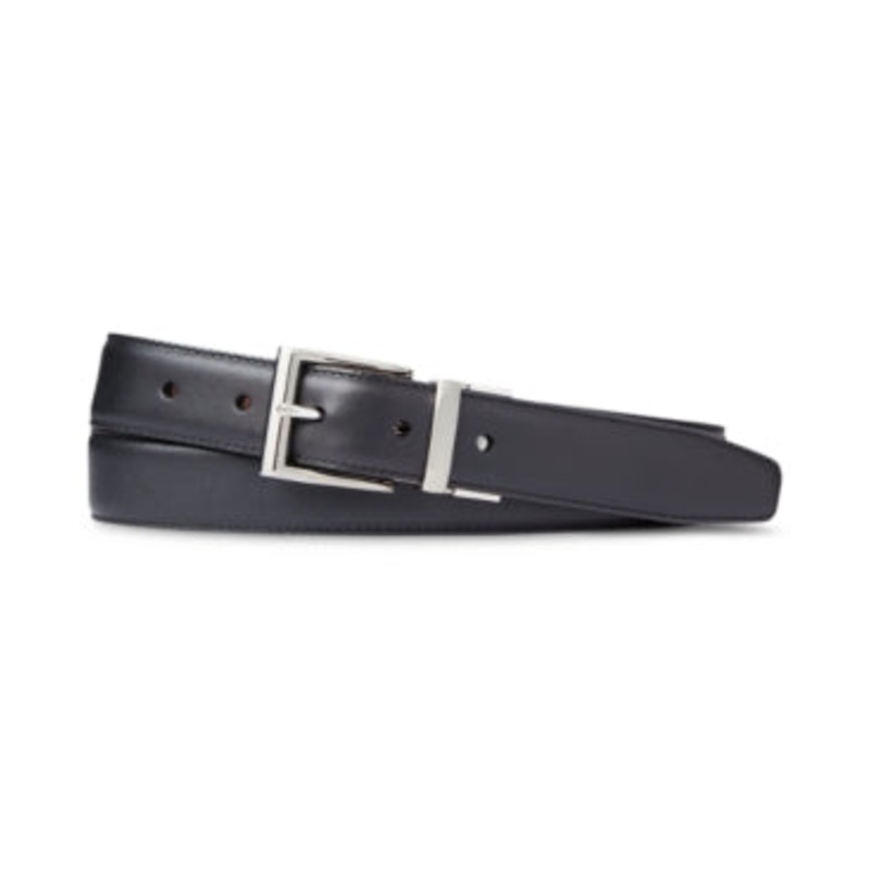 Polo Ralph Lauren Mens Reversible Leather Dress Belt Black 38