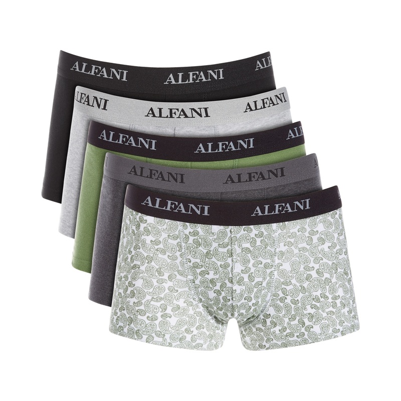 Alfani Men's 5 pack Moisture-Wicking Boxer Briefs Trunks Green White XL
