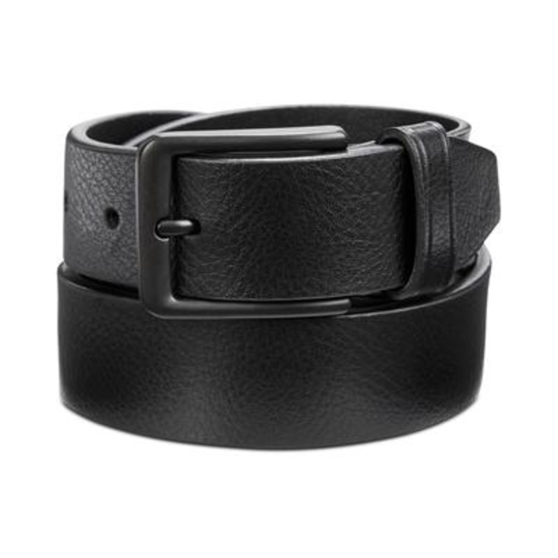 Perry Ellis Men's Casual Pebble Leather Belt Black 32