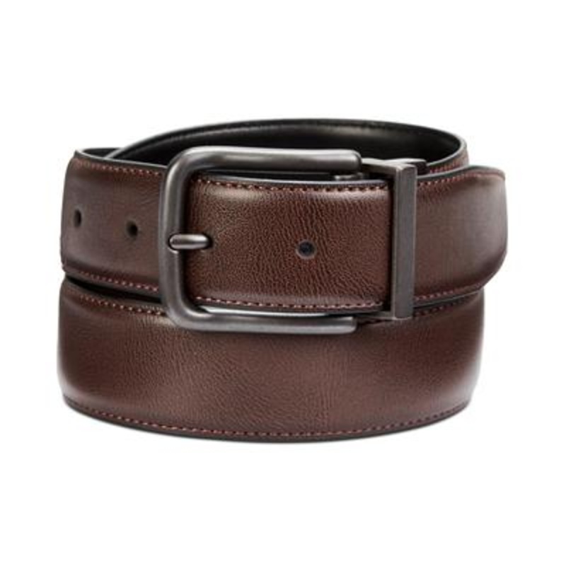 Perry Ellis Men's Reversible Belt brown Black 36