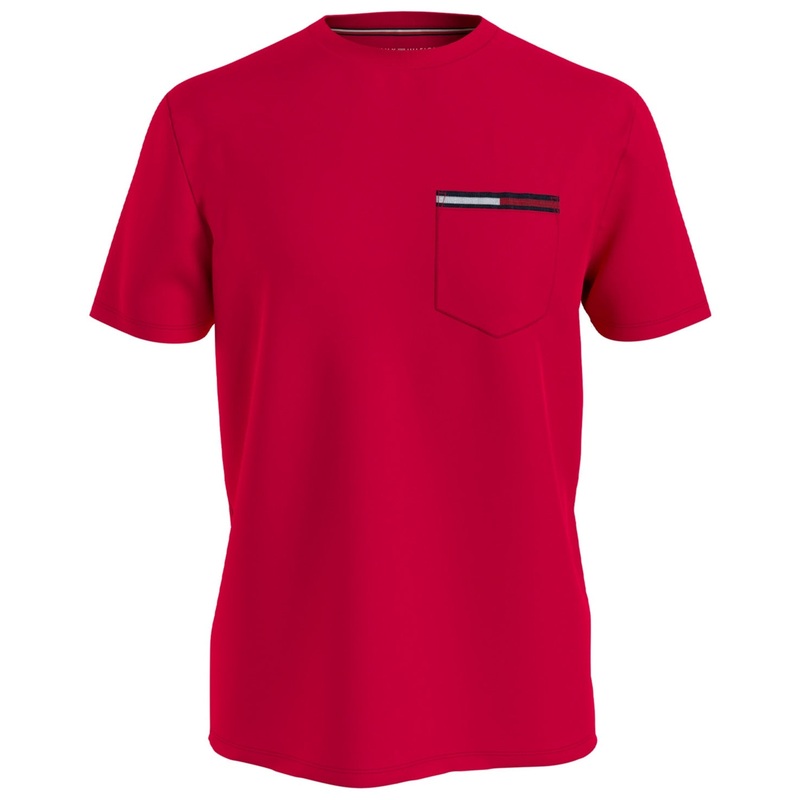 Tommy Hilfiger Men's Big and Tall Icon Coin Short Sleeve Tee Shirt 2XLT Red