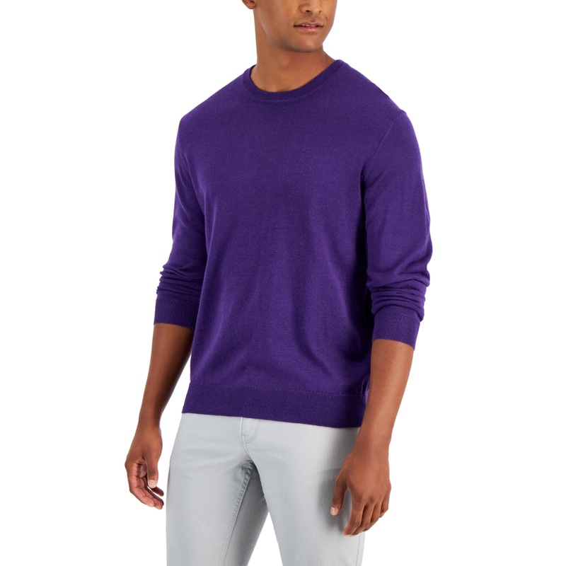 Club Room Men's Regular Fit Sweater Royal Purple XL