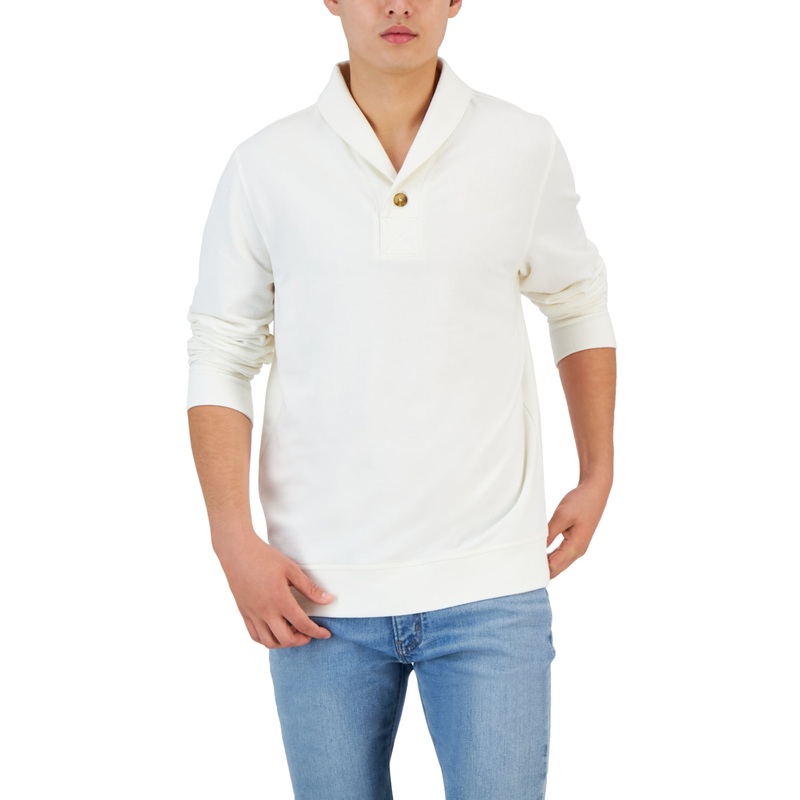 Club Room Mens Shawl Collar Sweater Sprilite Winter Ivory XL