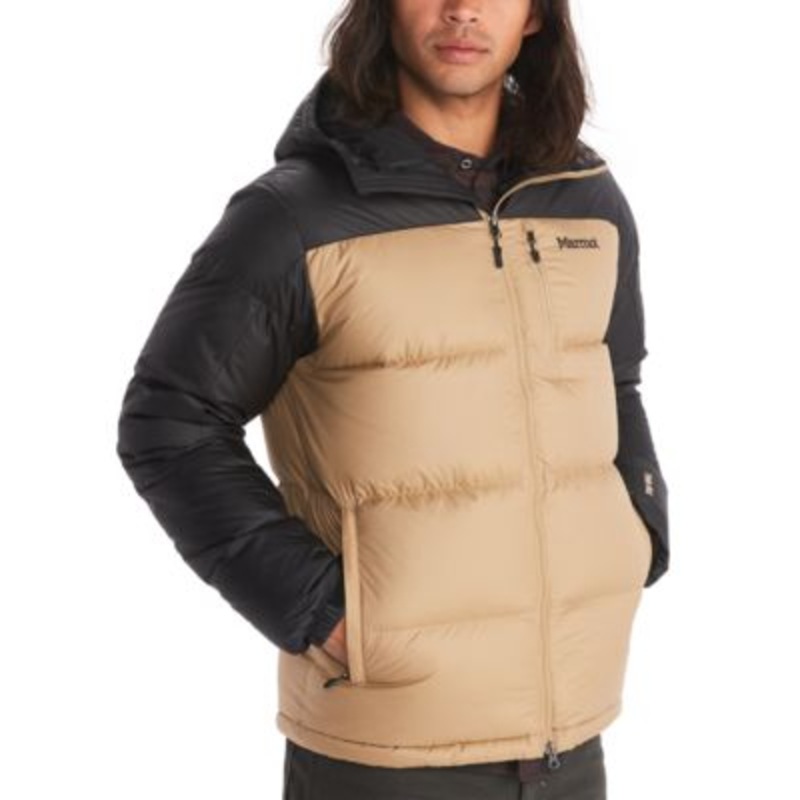 Marmot Men's Guides Down Puffer Jacket 2XL XXL Shetland Tan / Black