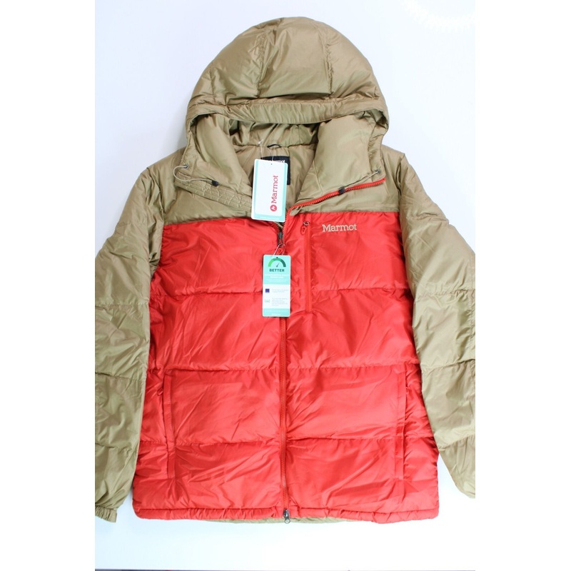 Marmot Mens Guides Down Hoody Jacket Cairo shetland Red Brown 2XL