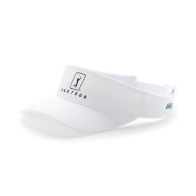 PGA TOUR Mens Airflux Mesh Golf Visor Bright White