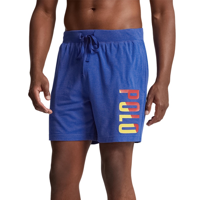 Polo Ralph Lauren Men's Sleep Shorts Royal Blue Rugby Pattern XL